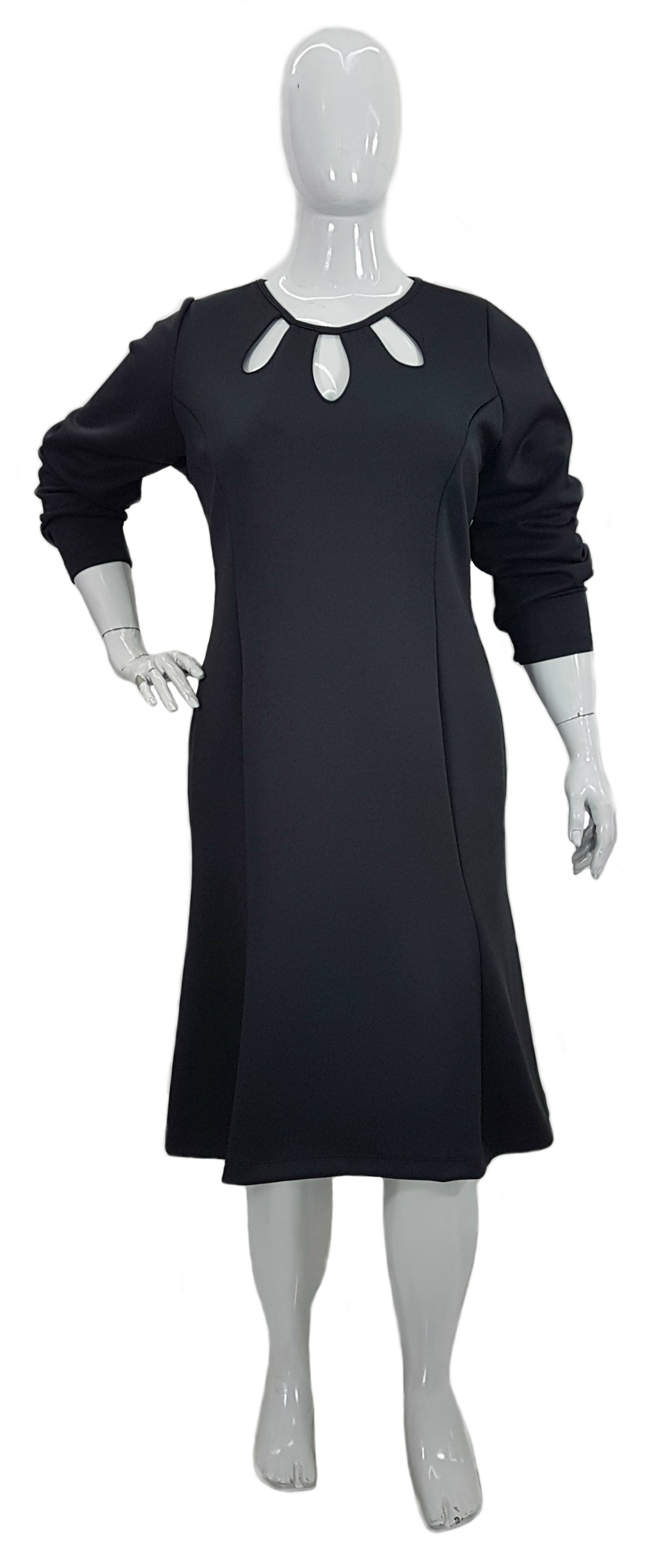 Vestido Plus Size Neoprene Ref 03089